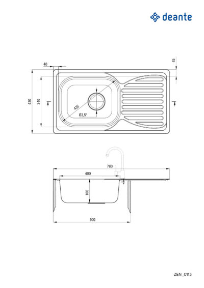 Lavaman+Rubinet Deante ZENB0113 - Figura 2