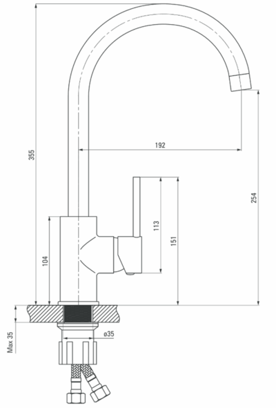 Lavaman+Rubinet Deante ZQJYN113 - Figura 3