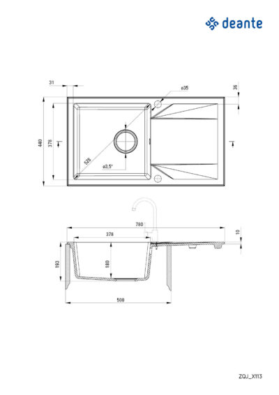 Lavaman+Rubinet Deante ZQJYN113 - Figura 2